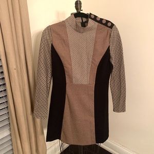 Long Sleeve Plaid Retro Dress New